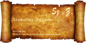 Szokolai Zajzon névjegykártya